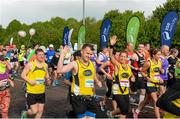 31 May 2015; Fun runners competing in the SSE Airtricity Derry Marathon. Guildhall Square, Derry. Picture credit: Oliver McVeigh / SPORTSFILE