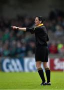 31 May 2015; Referee Maggie Farrelly. Electric Ireland Ulster GAA Football Minor Championship, Quarter-Final, Fermanagh v Antrim, Brewster Park, Enniskillen, Co. Fermanagh. Picture credit: Ramsey Cardy / SPORTSFILE