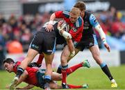 30 May 2015; Keith Earls, Munster, is tackled by DTH Van Der Merwe, Glasgow Warriors. Guinness PRO12 Final, Munster v Glasgow Warriors. Kingspan Stadium, Ravenhill Park, Belfast. Photo by Sportsfile