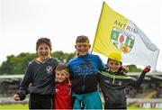 31 May 2015; Antrim supporters from the Lámh Dhearg GAA Club, Belfast. Ulster GAA Football Senior Championship, Quarter-Final, Fermanagh v Antrim, Brewster Park, Enniskillen, Co. Fermanagh. Picture credit: Ramsey Cardy / SPORTSFILE