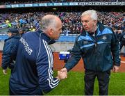 31 May 2015; Galway manager Anthony Cunningham, left, and Dublin manager Ger Cunningham shake hands after the game. Leinster GAA Hurling Senior Championship, Quarter-Final, Dublin v Galway. Croke Park, Dublin. Picture credit: Stephen McCarthy / SPORTSFILE