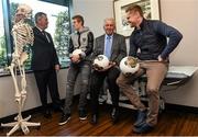 31 May 2015; The Beacon Hospital in association with First Ireland launched their new Sports Medicine Programme with the help of some past and present Republic of Ireland International soccer players John O’Shea, James McClean, Damien Duff and John Giles. Pictured from left are, Dr Alan Byrne, Beacon Consultant in Sports and Exercise Medicine, James McClean, John Giles and Damien Duff. Beacon Hospital, Sandyford, Dublin. Picture credit: David Maher / SPORTSFILE