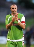 17 July 2008; Dan Murray, Cork City, applauds his side's supporters after the game. UEFA Cup First Qualifying Round, 1st Leg, Cork City v FC Haka, Turners Cross, Cork. Picture credit: Stephen McCarthy / SPORTSFILE