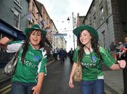 20 July 2008; Fermanagh fans make their way down Fermanagh street on the way to the game. GAA Football Ulster Senior Championship Final, Armagh v Fermanagh, St Tighearnach's Park, Clones, Co. Monaghan. Picture credit: Brian Lawless / SPORTSFILE