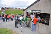 20 July 2008; Fans stock up on refreshments and programmes before the start of the match. GAA Football Ulster Senior Championship Final, Armagh v Fermanagh, St Tighearnach's Park, Clones, Co. Monaghan. Picture credit: Brian Lawless / SPORTSFILE