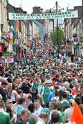 20 July 2008; A general view of fans on Fermanagh Street before the match. GAA Football Ulster Senior Championship Final, Armagh v Fermanagh, St Tighearnach's Park, Clones, Co. Monaghan. Picture credit: Brian Lawless / SPORTSFILE