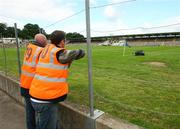 20 July 2008; Ulster council stewards before the turnstiles open. GAA Football Ulster Senior Championship Final, Armagh v Fermanagh, St Tighearnach's Park, Clones, Co. Monaghan. Picture credit: Oliver McVeigh / SPORTSFILE