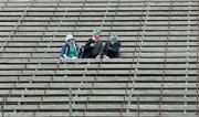 20 July 2008; Three Fermanagh supporters sit in the stand before the game. GAA Football Ulster Senior Championship Final, Armagh v Fermanagh, St Tighearnach's Park, Clones, Co. Monaghan. Picture credit: Oliver McVeigh / SPORTSFILE