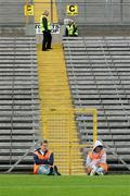 20 July 2008; The stewards relax before the turnstiles open. GAA Football Ulster Senior Championship Final, Armagh v Fermanagh, St Tighearnach's Park, Clones, Co. Monaghan. Picture credit: Oliver McVeigh / SPORTSFILE