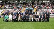 20 July 2008; The Donegal squad, winners of the 1983 Ulster Senior final, who were honoured during half-time. GAA Football Ulster Senior Championship Final, Armagh v Fermanagh, St Tighearnach's Park, Clones, Co. Monaghan. Picture credit: Oliver McVeigh / SPORTSFILE