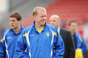 23 July 2008; Former Republic of Ireland manager and current Leeds United assistant coach Steve Staunton watches his team warm up before the game. Friendly match, Shelbourne v Leeds United, Tolka Park, Dublin. Picture credit: Matt Browne / SPORTSFILE