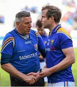 31 May 2015; Longford manager Jack Sheedy and Brian Kavanagh following their side's defeat. Leinster GAA Football Senior Championship, Quarter-Final, Dublin v Longford. Croke Park, Dublin. Picture credit: Stephen McCarthy / SPORTSFILE