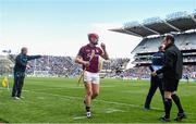 31 May 2015; Joe Canning, Galway, is substituted during the closing stages of the game. Leinster GAA Hurling Senior Championship, Quarter-Final, Dublin v Galway. Croke Park, Dublin. Picture credit: Stephen McCarthy / SPORTSFILE