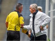31 May 2015; Referee James McGrath check with an umpire before awarding a '65'. Leinster GAA Hurling Senior Championship, Quarter-Final, Dublin v Galway, Croke Park, Dublin. Picture credit: Ray McManus / SPORTSFILE