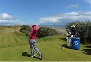 28 May 2015; Mikko Ilonen, Finland, watches his drive from the 3rd tee box. Dubai Duty Free Irish Open Golf Championship 2015, Day 1. Royal County Down Golf Club, Co. Down. Picture credit: Brendan Moran / SPORTSFILE