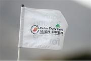 30 May 2015; A flag flutters in the strong wind on the 1st green. Dubai Duty Free Irish Open Golf Championship 2015, Day 3. Royal County Down Golf Club, Co. Down. Picture credit: Brendan Moran / SPORTSFILE