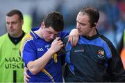31 May 2015; Barry McKeon, Longford, leaves the pitch after picking up an injury. Leinster GAA Football Senior Championship, Quarter-Final, Dublin v Longford. Croke Park, Dublin. Picture credit: Stephen McCarthy / SPORTSFILE