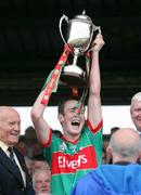 13 July 2008; Mayo captain, Shane Nally, holds aloft the Connacht Minor cup. ESB Connacht Minor Football Championship Final, Mayo v Roscommon, McHale Park, Castlebar, Co. Mayo. Picture credit: Oliver McVeigh / SPORTSFILE