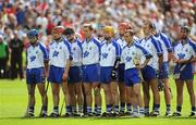 19 July 2008; The Waterford players stand for the National Anthem. GAA Hurling All-Ireland Senior Championship Qualifier - Round 4, Offaly v Waterford, Thurles, Co. Tipperary. Picture credit: Ray McManus / SPORTSFILE