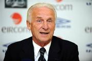 25 July 2008; Republic of Ireland manager Giovanni Trapattoni speaking during an FAI press conference. Milebush Park, Castlebar, Co. Mayo. Picture credit: Ray McManus / SPORTSFILE