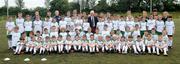 25 July 2008; Republic of Ireland manager Giovanni Trapattoni interacts with children who are attending the Football Association of Ireland Summer Soccer School. Milebush Park, Castlebar, Co. Mayo. Picture credit: Ray McManus / SPORTSFILE