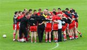 19 July 2008; Derry trainer John McCloskey gives a pre match team talk. GAA Football All-Ireland Senior Championship Qualifier - Round 1, Monaghan v Derry. Clones, Co. Monaghan. Picture credit: Oliver McVeigh / SPORTSFILE