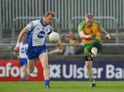 24 July 2008; Brian Roper, Donegal in action against Eoin Lennon, Monaghan. GAA Football All-Ireland Senior Championship Qualifier, Round 2, Donegal v Monaghan, Ballybofey, Co. Donegal. Picture credit: Oliver McVeigh / SPORTSFILE