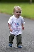 27 July 2008; One-year-old Aaron Brady from Dublin enjoys a walk at the Athletics Ireland Family Fun Festival, Farmleigh, Phoenix Park, Dublin. Picture credit: Tomas Greally / SPORTSFILE