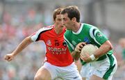 27 July 2008; Ciaran McElroy, Fermanagh, in action against Paul Kernan, Armagh. GAA Football Ulster Senior Championship Final, Armagh v Fermanagh, St Tighearnach's Park, Clones, Co. Monaghan. Picture credit: Matt Browne / SPORTSFILE