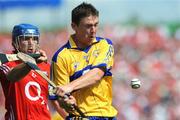 27 July 2008; Diarmuid McMahon, Clare, in action against Tom Kenny, Cork. GAA Hurling All-Ireland Senior Championship Quarter-Final, Clare v Cork, Semple Stadium, Thurles, Co. Tipperary. Picture credit: Ray McManus / SPORTSFILE
