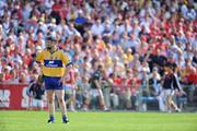 27 July 2008; A dejected Niall Gilligan, Clare, during the final moments of the game. GAA Hurling All-Ireland Senior Championship Quarter-Final, Clare v Cork, Semple Stadium, Thurles, Co. Tipperary. Picture credit: Stephen McCarthy / SPORTSFILE