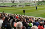 3 June 2015; A general view as spectators look on during Republic of Ireland squad training. Republic of Ireland Squad Training, Aviva Stadium, Lansdowne Road, Dublin. Picture credit: David Maher / SPORTSFILE