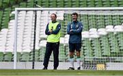 3 June 2015; Republic of Ireland manager Martin O'Neill, left, and assistant manager Roy Keane during squad training. Republic of Ireland Squad Training, Aviva Stadium, Lansdowne Road, Dublin. Picture credit: David Maher / SPORTSFILE