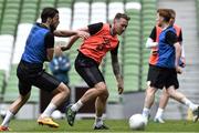 3 June 2015; Republic of Ireland's Aiden McGeady and Harry Arter, left, during squad training. Republic of Ireland Squad Training, Aviva Stadium, Lansdowne Road, Dublin. Picture credit: David Maher / SPORTSFILE