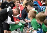 3 June 2015; Republic of Ireland's James McCarthy signs autographs for supporters at the end of squad training. Republic of Ireland Squad Training, Aviva Stadium, Lansdowne Road, Dublin. Picture credit: David Maher / SPORTSFILE
