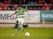19 May 2015; Ryan Brennan, Shamrock Rovers, shoots on goal. EA Sports Cup Quarter-Final, Derry City v Shamrock Rovers, The Brandywell, Derry. Picture credit: Oliver McVeigh / SPORTSFILE