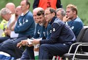 4 June 2015; Republic of Ireland manager Martin O'Neill, right, and assistant manager Roy Keane. Training Match, Republic of Ireland v Northern Ireland. Aviva Stadium, Lansdowne Road, Dublin. Picture credit: David Maher / SPORTSFILE