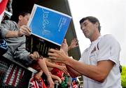 28 July 2008; Sunderland manager Roy Keane signs autographs for supporters before the start of the game. Pre-season friendly, Cobh Ramblers v Sunderland, Turners Cross, Cork. Picture credit: David Maher / SPORTSFILE