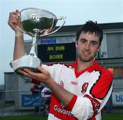 30 July 2008; Derry captain Mark Craig holds aloft the cup. Bord Gais Ulster U21 Hurling Championship Final, Down v Derry, Ballycran, Co. Down. Picture credit: Oliver McVeigh / SPORTSFILE