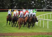 31 July 2008; A general view of the runners and riders during the St. James's Gate Novice Hurdle. Galway Racing Festival - Thursday, Ballybrit, Co. Galway. Picture credit: Stephen McCarthy / SPORTSFILE