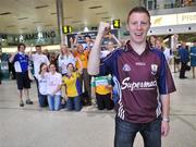 25 July 2008; Gearoid Mitchell, from Ballinasloe, Galway, at Dublin Airport before travelling to New York to take part in the New York City Half Marathon. Team NY32, which is made up of representatives from counties all over Ireland are on their way to the New York City Half Marathon to help raise funds for Special Olympics Ireland to recruit more athletes into the programme around the country. Dublin Airport, Dublin. Picture credit: Brian Lawless / SPORTSFILE