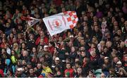 17 May 2015; A young Tyrone supporter waves a flag during the game. Ulster GAA Football Senior Championship, Preliminary Round, Donegal v Tyrone. MacCumhaill Park, Ballybofey, Co. Donegal. Picture credit: Stephen McCarthy / SPORTSFILE