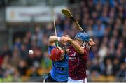 6 June 2015; Johnny Coen, Galway, in action against David Treacy, Dublin. Leinster GAA Hurling Senior Championship Quarter-Final Replay, Dublin v Galway. O'Connor Park, Tullamore, Co. Offaly. Picture credit: Stephen McCarthy / SPORTSFILE