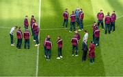 6 June 2015; A general view of the England team on the pitch at the Aviva Staduim, Lansdowne Road, Dublin. Picture credit: David Maher / SPORTSFILE