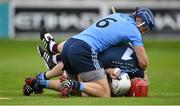 6 June 2015; Joe Canning, Galway, tussles with Dublin goalkeeper Alan Nolan and Conal Keaney, top, after scoring his side's fourth goal. Leinster GAA Hurling Senior Championship Quarter-Final Replay, Dublin v Galway. O'Connor Park, Tullamore, Co. Offaly. Picture credit: Stephen McCarthy / SPORTSFILE