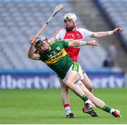 6 June 2015; John Egan, Kerry, in action against Sean McGuigan, Derry. Christy Ring Cup Final, Kerry v Derry. Croke Park, Dublin. Picture credit: Matt Browne / SPORTSFILE