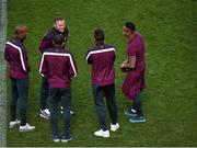 6 June 2015; England's Wayne Rooney with team-mates on the pitch at the Aviva Staduim, Lansdowne Road, Dublin. Photo by Sportsfile