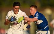 6 June 2015; Mick O'Grady, Kildare, in action against Evan O'Carroll, Laois. Leinster GAA Football Senior Championship Quarter-Final, Kildare v Laois. O'Connor Park, Tullamore, Co. Offaly. Picture credit: Stephen McCarthy / SPORTSFILE