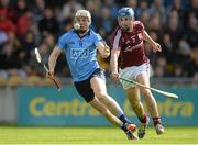 6 June 2015; Liam Rushe, Dublin, in action against Johnny Coen, Galway. Leinster GAA Hurling Senior Championship Quarter-Final Replay, Dublin v Galway. O'Connor Park, Tullamore, Co. Offaly. Picture credit: Piaras Ó Mídheach / SPORTSFILE