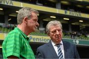 7 June 2015; England manager Roy Hodgson in conversation with his coach Steve Walford ahead of the game. Three International Friendly, Republic of Ireland v England. Aviva Stadium, Lansdowne Road, Dublin. Picture credit: David Maher / SPORTSFILE